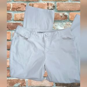 - AVENUE WHITE DENIM WIDE LEG PANT